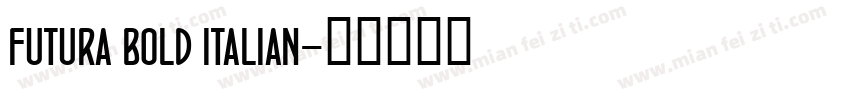 futura bold italian字体转换